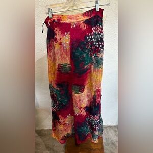 Zara long skirt multi color with beaded sides.